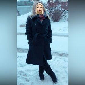 RW & CO Grey (Charcoal) Pea Coat / Wool Coat